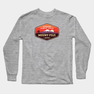 Mount Fuji - Japan - Highest Peak in Japan - Mountain climbing badge Long Sleeve T-Shirt